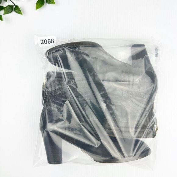 Chloe Ankle Boots Dark Brown Leather High Heel Booties 7 - Picture 9 of 10